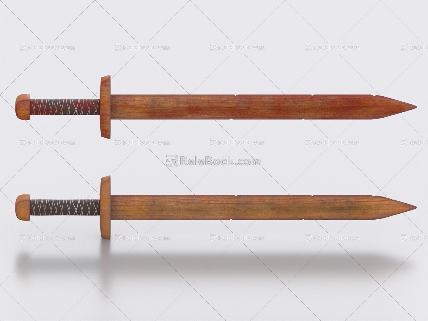 Wooden Sword Wooden Sword Weapon Props Sword Toy Sword 3d model