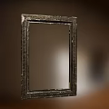 Vintage Metal Picture Frame With Carved Design And Antique Aged Appearance