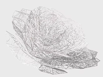 Modern city sculpture abstract hollow flower sculpture sketch 3d model