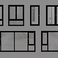 modern windows casement windows doors and windows floor-to-ceiling windows sliding windows 3d model