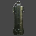 Black Military Metal Tactical Grenade With Detailed Combat Structure Design