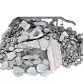Ruin Stone Pile Collapse Building Collapse Building Ruin Wreckage Earthquake Building Destroyed Building 3d model