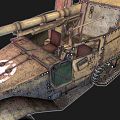 old armored vehicle vehicle military vehicle transport vehicle armored vehicle military combat vehicle old vehicle weapons cannon 3d model