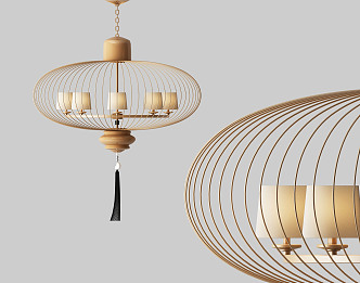 New Chinese Chandelier 3d model