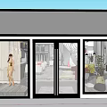 Wedding Dress Shop With Bridal Gowns Display Model And Storefront Decor