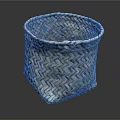 Woven Storage Basket For Home Use With Handmade Square Design And Natural Texture