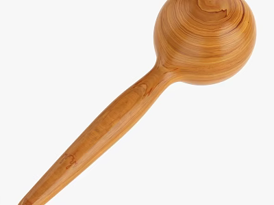 Handcrafted Wooden Musical Instrument Mallet with Smooth Handle and Round Head for Percussion Performance 3d model