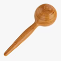 Handcrafted Wooden Musical Instrument Mallet with Smooth Handle and Round Head for Percussion Performance