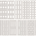 Modern Partition Panel Designs With Various Geometric Cutout Patterns And Styles 3d model