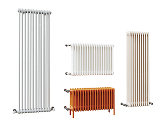 Modern heating pipe radiator 3d model