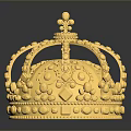 Luxurious Golden Crown With Intricate Patterns And Ornate Decorative Details