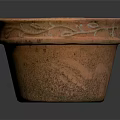 Garden Decoration Terracotta Pot With Intricate Carved Patterns And Rustic Appeal