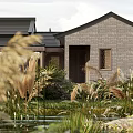 Traditional Chinese Ancient Architecture Courtyard View With Gray Brick Walls Traditional Roof And Parked Cars