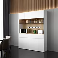 Modern Open Concept Kitchen Interior With Island Counter And Cabinets