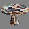 Modern Dining Table Memphis Coffee Table Painting Table 3d model