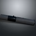 Gray And Black Cylindrical Military Weapon Barrel With Metallic Structure Design