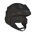 Tactical Military Helmet With Dark Brown Finish Visor Vents And Adjustable Strap Design