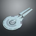 Futuristic Sleek Tech Device 3D Model With Circular Base And Extended Arms 3d model
