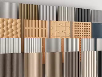 Modern wall panel background wall decorative panel 3d model