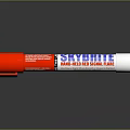 Red Skybrite Marking Pen With White Barrel And Brand Logo Design