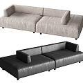 Minotti modern double sofa multi-person sofa double-sided sofa chaise longue 3d model