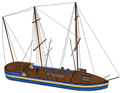 Modern Boat Sailing model