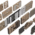 Modern Bookshelf Bookcase Storage Rack Decorative Rack Display Rack 3d model