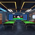 Elegant Billiard Room Interior Design With Multiple Pool Tables And Modern Lighting Fixtures
