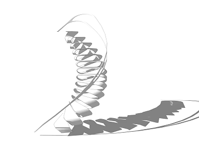 Modern Spiral Staircase With Curved Architectural Design And Sleek Structure 3d model