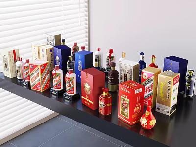 Moutai Langjiu Liquor Wine Bottle 3d model