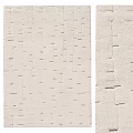 Neutral Beige Square Rug With Textured Geometric Patterns For Modern Interiors
