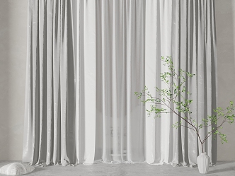 Modern curtain ornaments 3d model