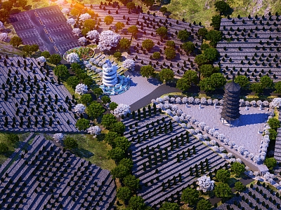 Cemetery Planning 3d model