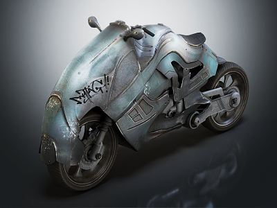 Industrial LOFT motorcycle stunt motorcycle two-wheeled motorcycle 3d model