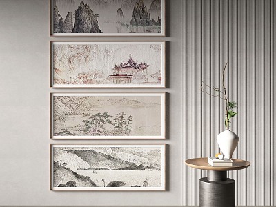 New Chinese Landscape Painting Decorative Painting model