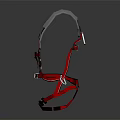 Red Commercial Safety Harness Equipment With Adjustable Straps For Professional Work Use