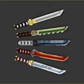 Colorful Serrated Toy Weapons For Children With Plastic Blades And Various Hues