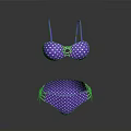 Stylish Purple Polka Dot Bikini Women's Summer Fashion Beach Swimwear Design