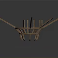 Wooden Circular Equipment Frame With Extending Arms And Internal Support Rods