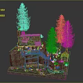 Modern Cartoon Scene Cartoon Landscape Animation Landscape 3d model