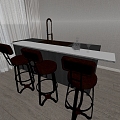 Modern medieval bar water bar bar bar bar bar chair 3d model