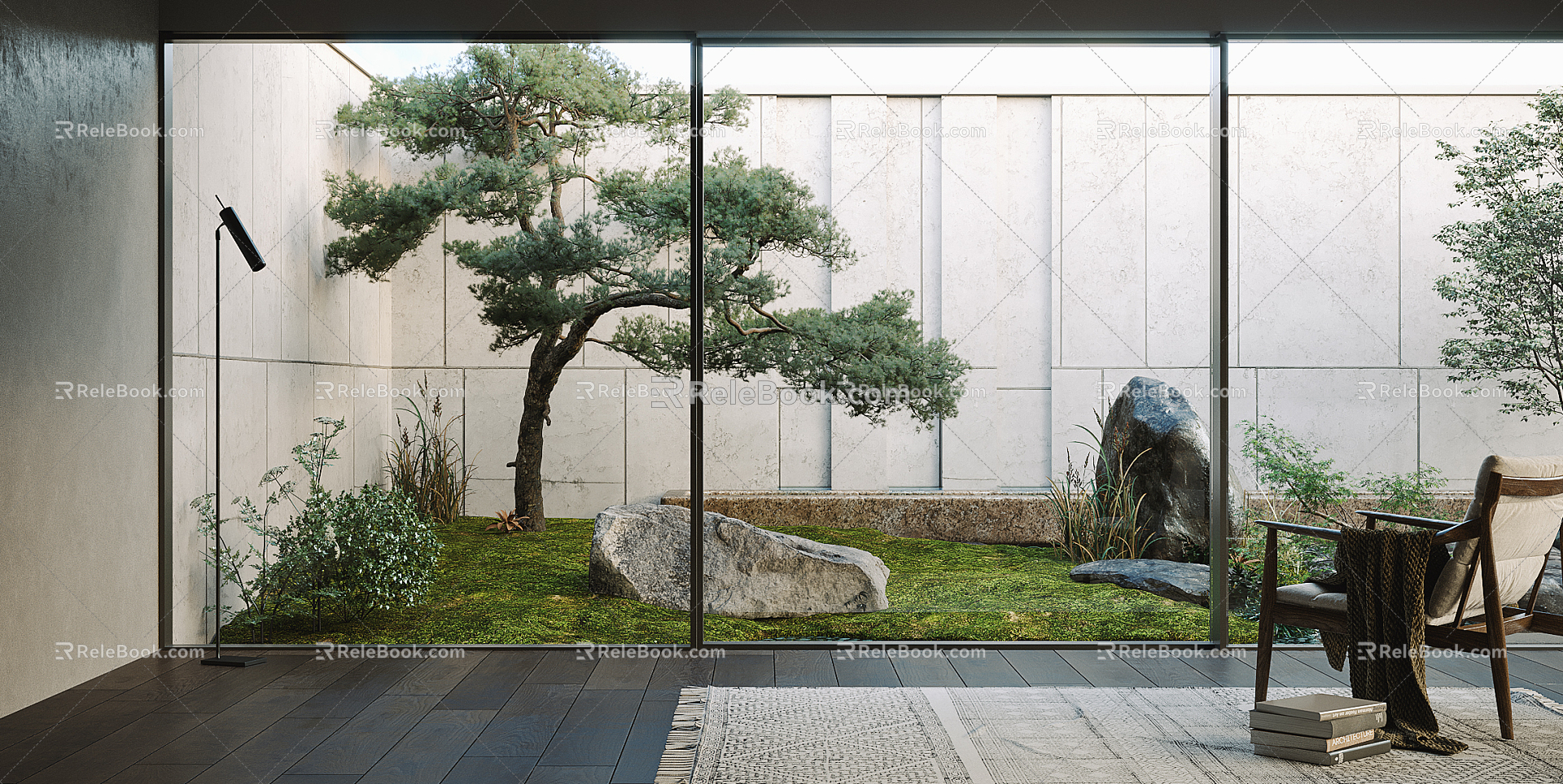 New Chinese Courtyard Garden Landscape 3d model