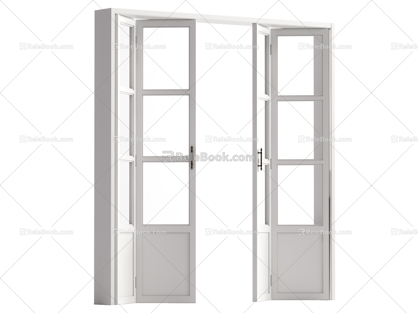 Modern Middle Style Folding Door 3d model