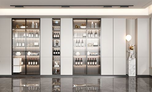 Modern Wine Cabinet 3d model