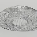 Garden Ornament With Domed Metal Frame Structure For Outdoor Decoration