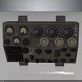 Vintage Industrial Metal Control Panel With Knobs Gauges And Buttons 3d model
