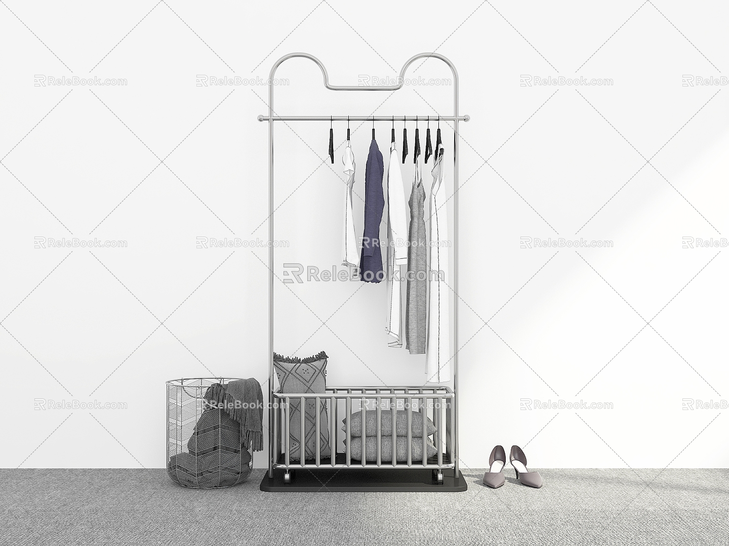 Modern Hanger Floor Hanger Coat Rack Hanger Hanger 3d model