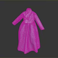 Elegant Traditional Korean Hanbok Clothing Light Blue White With Bow Decoration