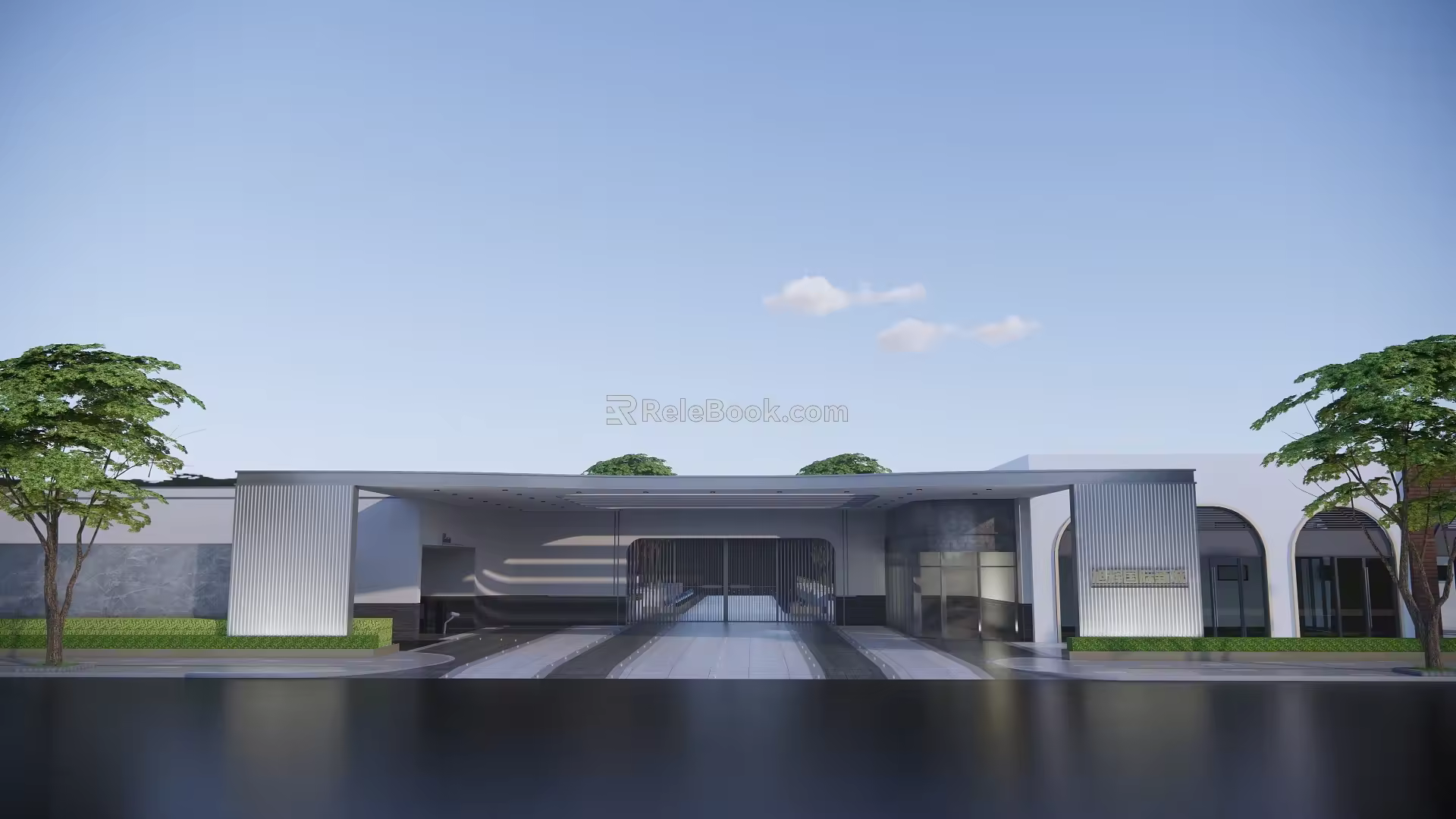 Modern gate entrance gate building gate 3d model