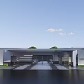 Modern gate entrance gate building gate 3d model